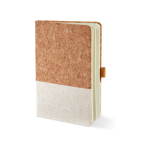 Hard Cover Cork And Heathered Fabric Journal