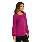 Port Authority Women's Luxe Knit Jewel Neck Top.