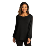 Port Authority Women's Luxe Knit Jewel Neck Top.