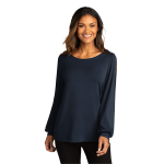 Port Authority Women's Luxe Knit Jewel Neck Top.